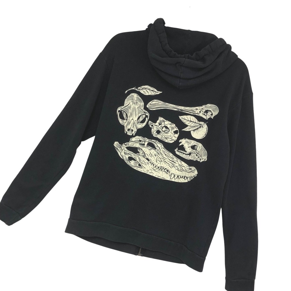 Freehand Goods Orlando Fl Zip Hoodie Skater Goth Indie Skulls Fossils Unisex L
